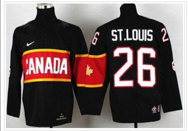 Youth NHL Team Canada 2014 Olympic #26 Martin St.Louis Black Stitched Jersey