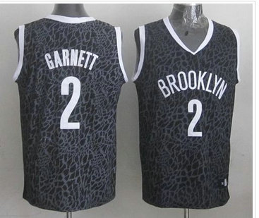 Brooklyn Nets #2 Kevin Garnett Black Crazy Light NBA Jersey