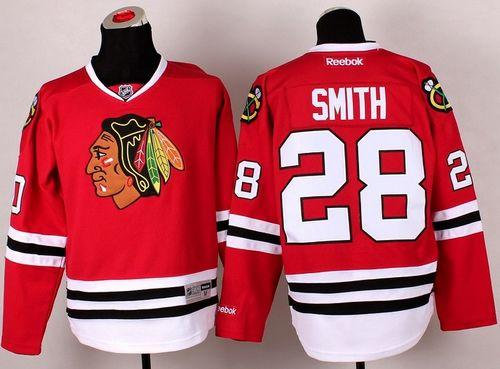 Youth Chicago Blackhawks #28 Ben Smith Red 2014 Stadium Series NHL Jersey