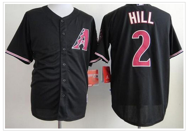 Arizona Diamondbacks #2 Aaron Hill Black Cool Base Baseball Jersey