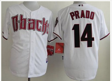 Arizona Diamondbacks #14 Martin Prado White Cool Base Baseball Jersey