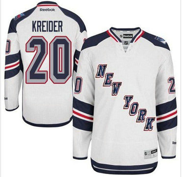New York Rangers #20 Chris Kreider White 2014 Stadium Series NHL Jersey