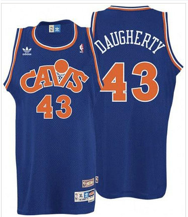 Cleveland Cavaliers #43 Brad Daugherty Blue CAVS Throwback NBA Jersey