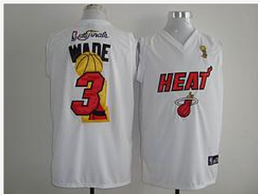 nba miami heat #3 wade white new (2014 champions)