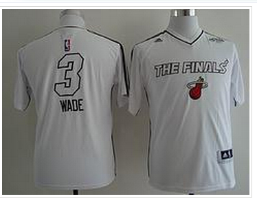 nba miami heat #3 wade all white(2014 the finals)