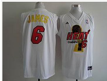 nba miami heat #6 james white with red (2014 champions)