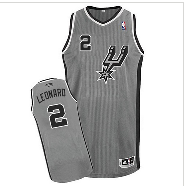 San Antonio Spurs #2 Kawhi Leonard Grey Alternate NBA Jersey