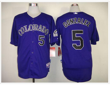 Colorado Rockies #5 Carlos Gonzalez Purple Cool Base Baseball Jersey