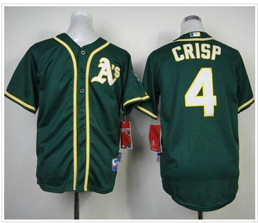Youth Baseball Oakland Athletics #4 Coco Crisp Green Cool Base MLB Jersey