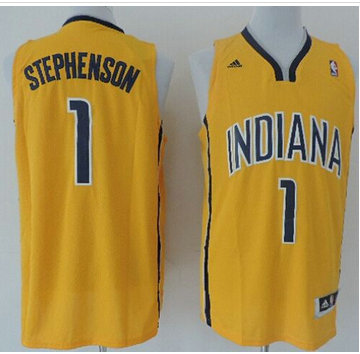 Indiana Pacers Revolution 30 #1 Lance Stephenson Yellow Home Stitched NBA Jersey