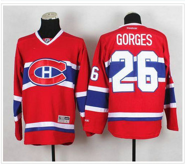 Montreal Canadiens #26 Josh Gorges Red Home Stitched NHL Jersey