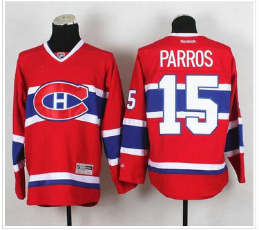 Montreal Canadiens #15 George Parros Red Home Stitched NHL Jersey
