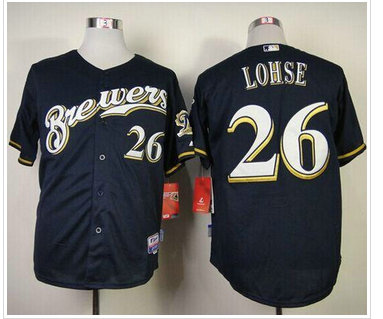 Milwaukee Brewers #26 Kyle Lohse Navy Blue Cool Base Stitched Baseball Jersey
