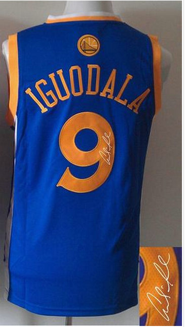 Golden State Warriors Revolution 30 Autographed #9 Andre Iguodala Blue Stitched NBA Jersey
