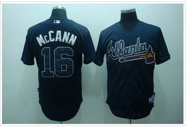 Atlanta Braves #16 Brian McCann black Cool Base Baseball Jersey