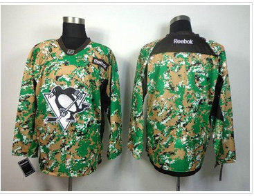 Pittsburgh Penguins Blank Camo Veterans Day Practice NHL Jersey