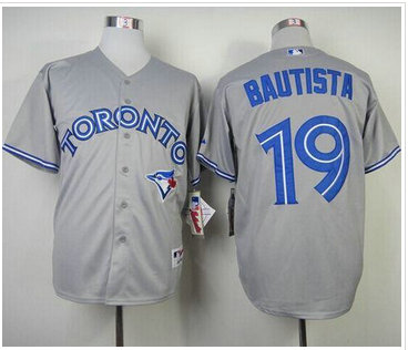 Toronto Blue Jays #19 Jose Bautista Grey Road Cool Base 2012 Stitched Baseball Jersey