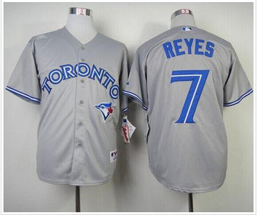 Toronto Blue Jays #7 Jose Reyes Grey Road Cool Base 2012 Stitched Baseball Jersey