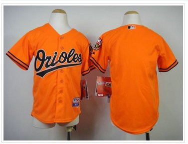 Youth MLB Baltimore Orioles Blank Orange Cool Base Stitched Jersey