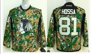Youth NHL Chicago Blackhawks #81 Marian Hossa Camo Veterans Day Practice Stitched Jersey