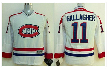 Youth NHL Montreal Canadiens #11 Brendan Gallagher White Stitched Jersey
