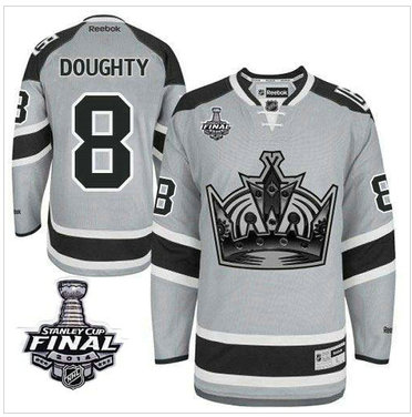 Los Angeles Kings #8 Drew Doughty Grey 2014 Stadium Series Stanley Cup Finals Stitched NHL Jersey