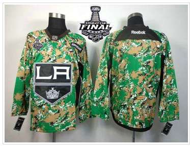 Los Angeles Kings Blank Camo Veterans Day Practice 2014 Stanley Cup Finals Stitched NHL Jersey