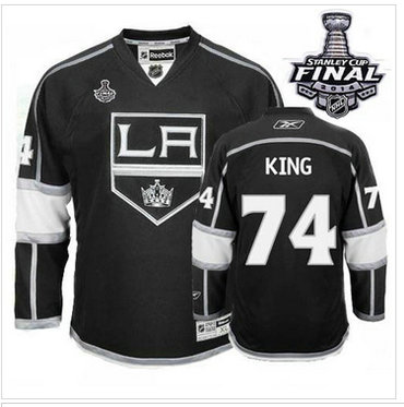 Los Angeles Kings #74 Dwight King Black Home 2014 Stanley Cup Finals Stitched NHL Jersey