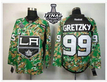 Los Angeles Kings #99 Wayne Gretzky Camo Veterans Day Practice 2014 Stanley Cup Finals Stitched NHL Jersey Los Angeles Kings #99 Wayne Gretzky Camo Veterans Day Practice 2014 Stanley Cup Finals Stitched NHL Jersey