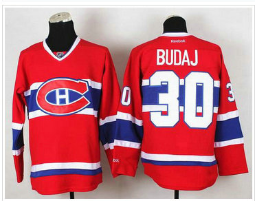 Montreal Canadiens #30 Peter Budaj Red Stitched NHL Jersey Montreal Canadiens #30 Peter Budaj Red Stitched NHL Jersey