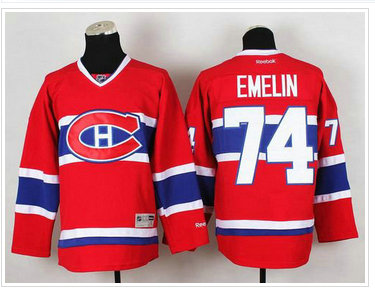 Montreal Canadiens #74 Alexei Emelin Red Stitched NHL Jersey
