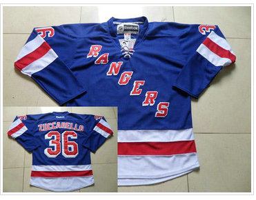 New York Rangers #36 Mats Zuccarello Blue Home NHL Jersey