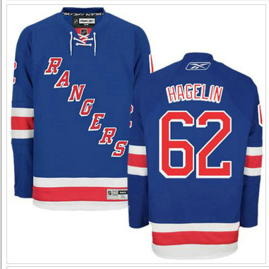 New York Rangers #62 Carl Hagelin Blue Home NHL Jersey