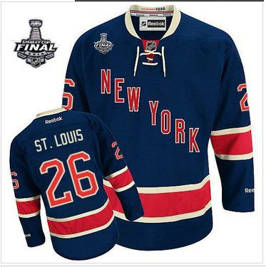 New York Rangers #26 Martin St.Louis Navy Blue With 2014 Stanley Cup Finals Stitched NHL Jersey New York Rangers #26 Martin St.Louis Navy Blue With 2014 Stanley Cup Finals Stitched NHL Jersey