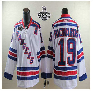 New York Rangers #19 Brad Richards White Road With 2014 Stanley Cup Finals Stitched NHL Jersey New York Rangers #19 Brad Richards White Road With 2014 Stanley Cup Finals Stitched NHL Jersey