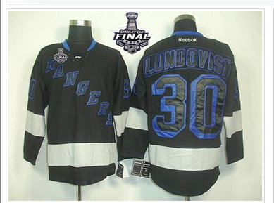 New York Rangers #30 Henrik Lundqvist Black Ice With 2014 Stanley Cup Finals Stitched NHL Jersey New York Rangers #30 Henrik Lundqvist Black Ice With 2014 Stanley Cup Finals Stitched NHL Jersey