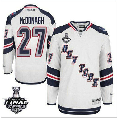 New York Rangers #27 Ryan McDonagh White 2014 Stadium Series With Stanley Cup Finals Stitched NHL Jersey