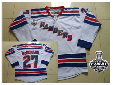 New York Rangers #27 Ryan McDonagh White Road With 2014 Stanley Cup Finals Stitched NHL Jersey New York Rangers #27 Ryan McDonagh White Road With 2014 Stanley Cup Finals Stitched NHL Jersey