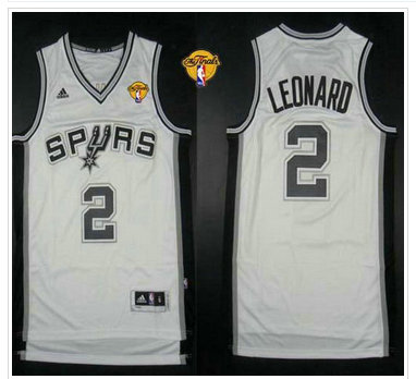 San Antonio Spurs Revolution 30 #2 Kawhi Leonard White Finals Patch Stitched NBA Jersey