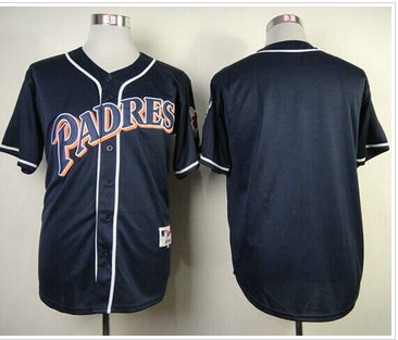 San Diego Padres Blank Navy Blue 1998 Turn Back The Clock Baseball Jersey