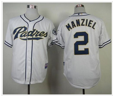 San Diego Padres #2 Johnny Manziel White Cool Base Jersey