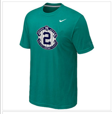 New Derek Jeter New York Yankees Official Final Season Commemorative Logo T-Shirt Green