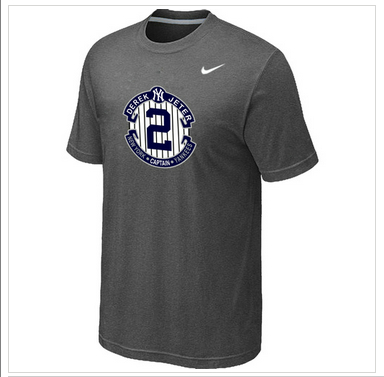 New Derek Jeter New York Yankees Official Final Season Commemorative Logo T-Shirt Dark Grey