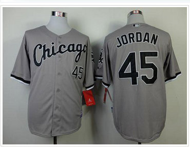 Chicago White Sox #45 Michael Jordan Stitched Grey Baseball Jersey