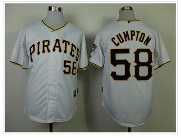 Pittsburgh Pirates #58 Brandon Cumpton White Cool Base Stitched Baseball Jersey