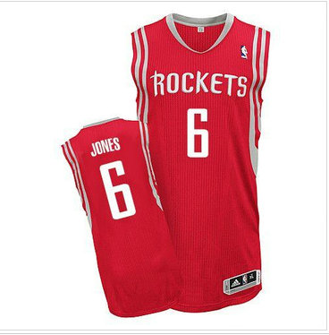 Houston Rockets Revolution 30 #6 Terrence Jones Red Road Stitched NBA Jersey