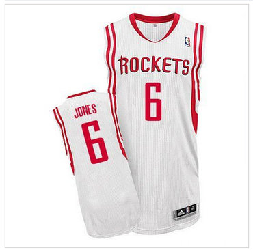 Houston Rockets Revolution 30 #6 Terrence Jones White Stitched NBA Jersey