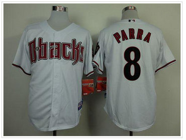 Arizona Diamondbacks #8 Gerardo Parra White Cool Base Baseball Jersey