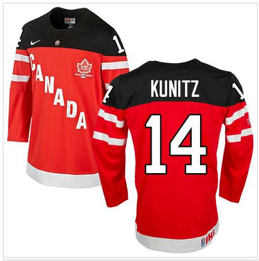 Olympic CA. #14 Chris Kunitz Red 100th Anniversary Stitched NHL Jersey