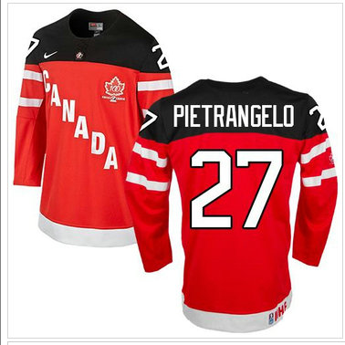Olympic CA. #27 Alex Pietrangelo Red 100th Anniversary Stitched NHL Jersey